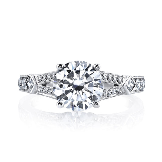 Ladies Round Engagement Ring 25913