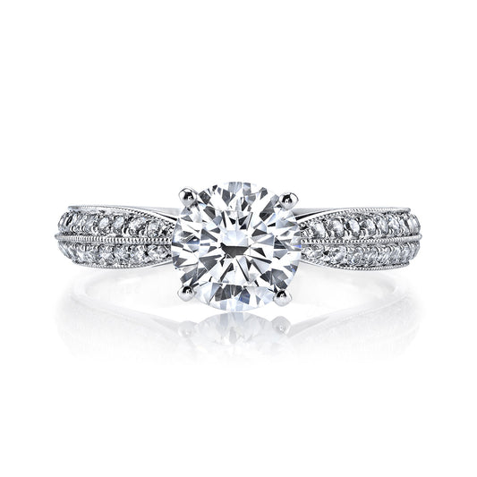 Ladies Round Engagement Ring 25917