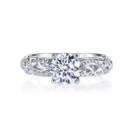 Ladies Round Engagement Ring 25940