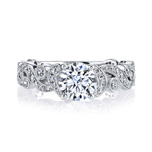 Ladies Round Engagement Ring 25988
