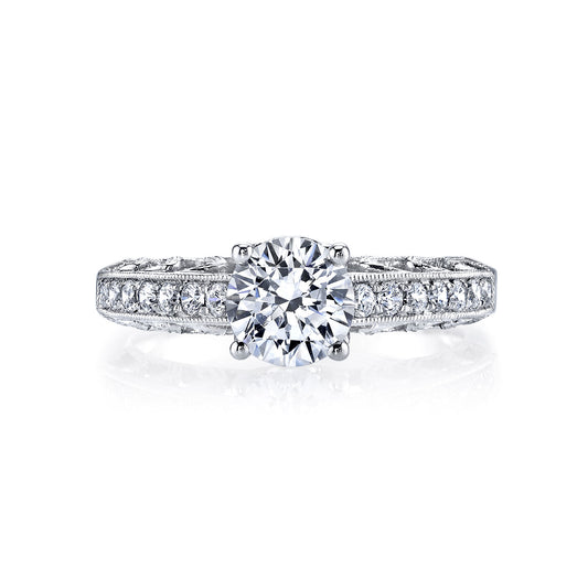 Ladies Round Engagement Ring 26001