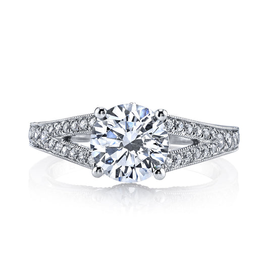 Ladies Round Engagement Ring 26004