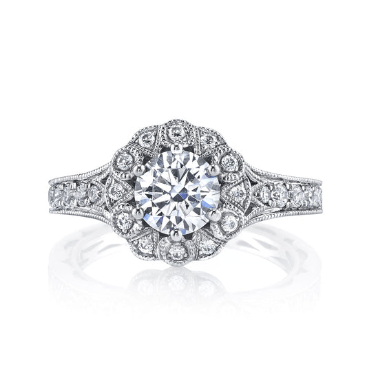 Ladies Round Engagement Ring 26006