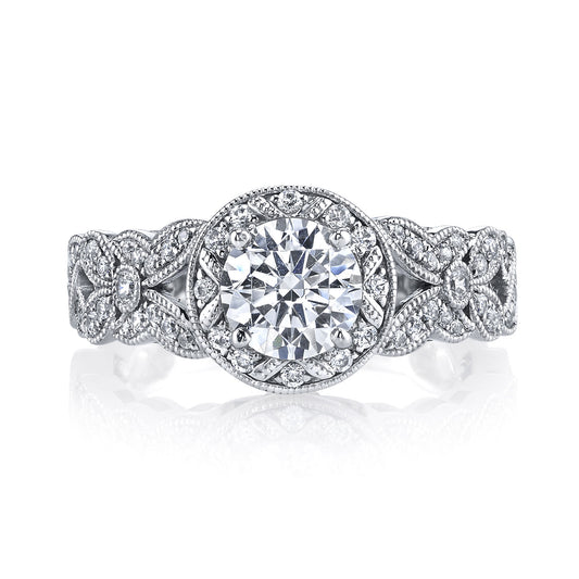 Ladies Round Engagement Ring 26007