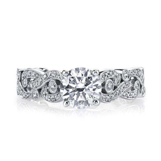 Ladies Round Engagement Ring 26008