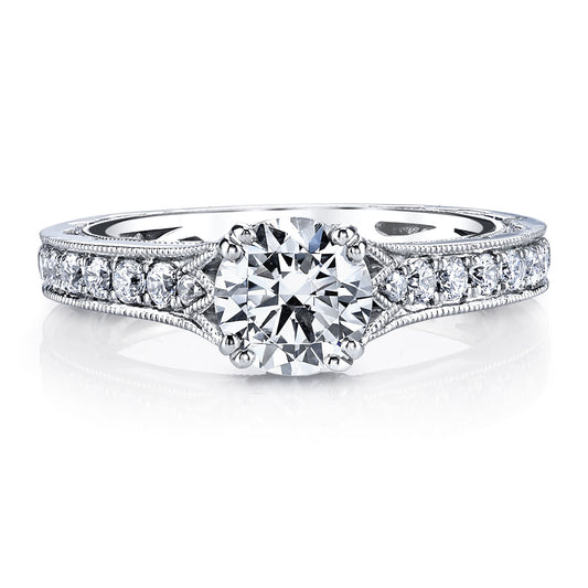 Ladies Round Engagement Ring 26009