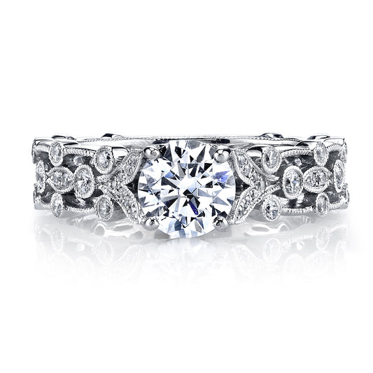 Ladies Round Engagement Ring 26010