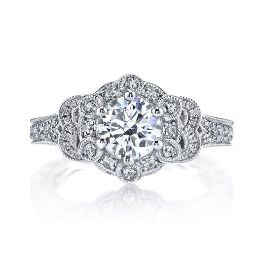 Ladies Round Engagement Ring 26011