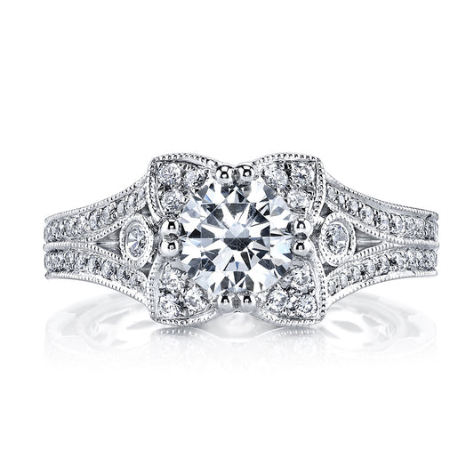 Ladies Round Engagement Ring 26012