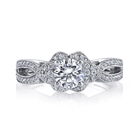 Ladies Round Engagement Ring 26019