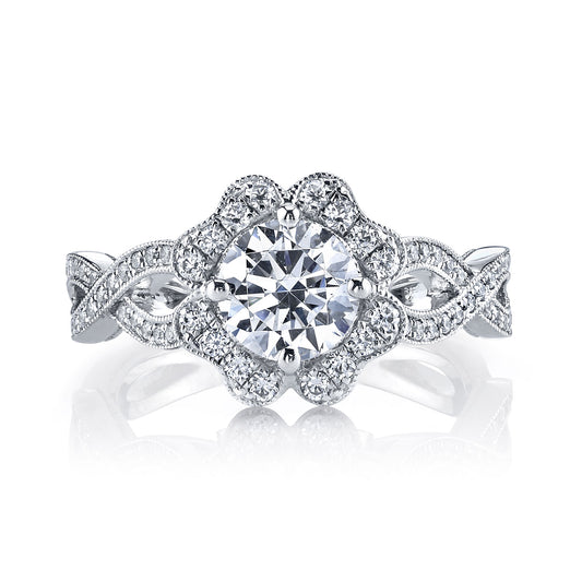 Ladies Round Engagement Ring 26020