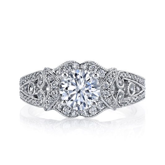 Ladies Round Engagement Ring 26021