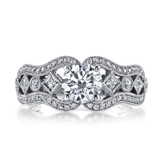 Ladies Round Engagement Ring 26023