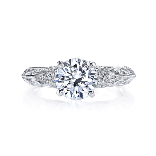 Ladies Round Engagement Ring 26026