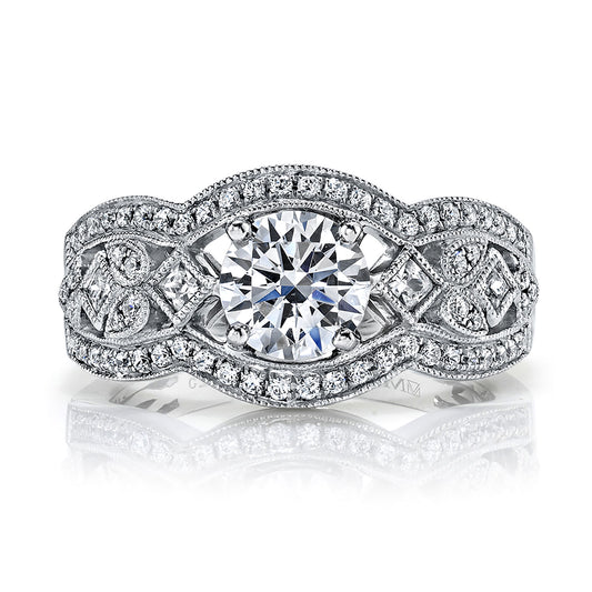 Ladies Round Engagement Ring 26033