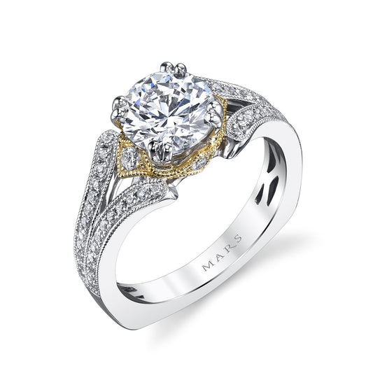Ladies Round Engagement Ring 26040