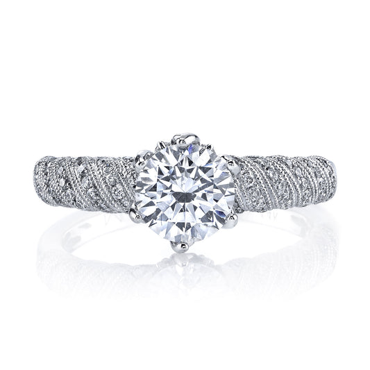 Ladies Round Engagement Ring 26062