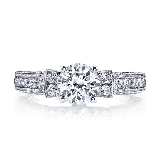 Ladies Round Engagement Ring 26077