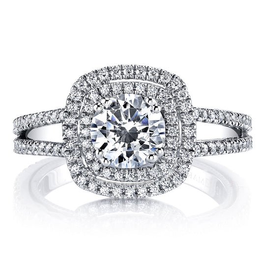 Ladies Round Engagement Ring 26086