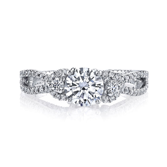 Ladies Round Engagement Ring 26088
