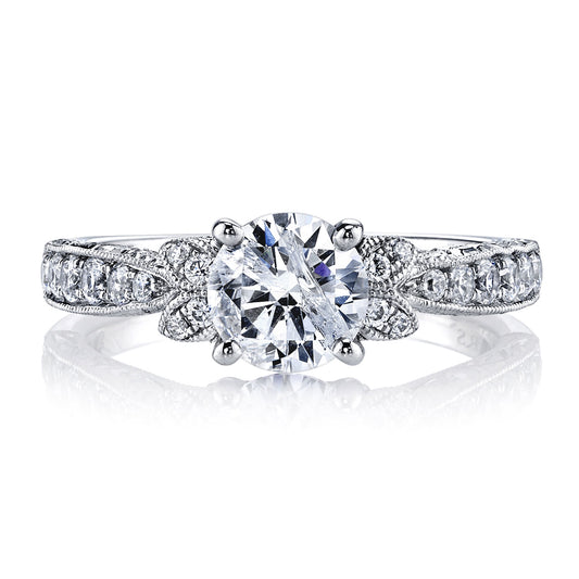 Ladies Round Engagement Ring 26093