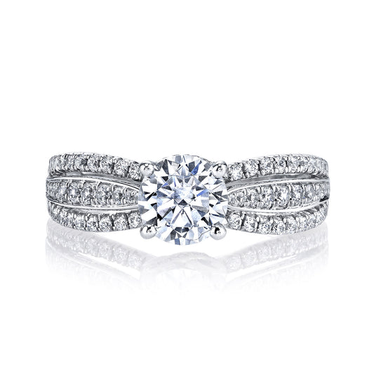 Ladies Round Engagement Ring 26099