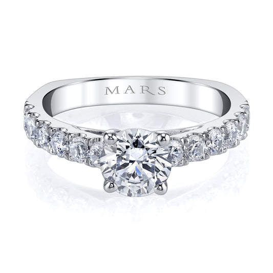 Ladies Round Engagement Ring 26165