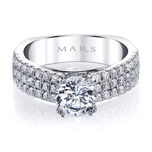 Ladies Round Engagement Ring 26167