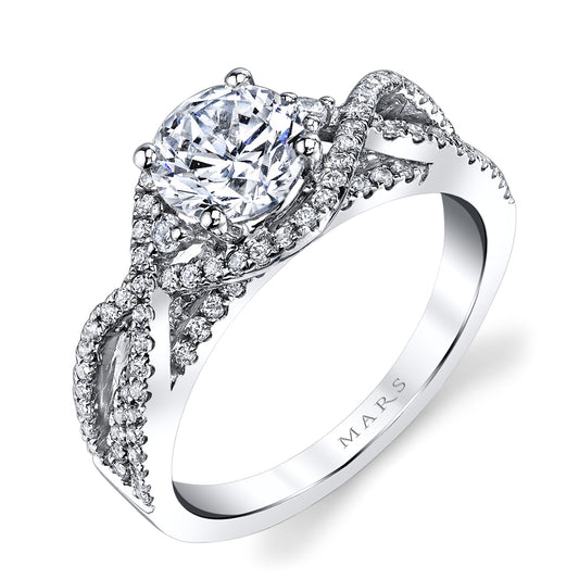 Ladies Round Engagement Ring 26203