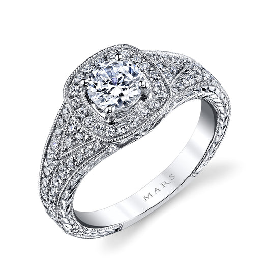 Ladies Round Engagement Ring 26207