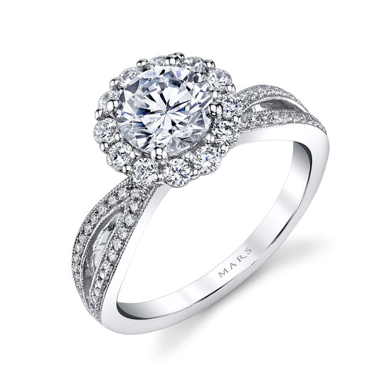 Ladies Round Engagement Ring 26219