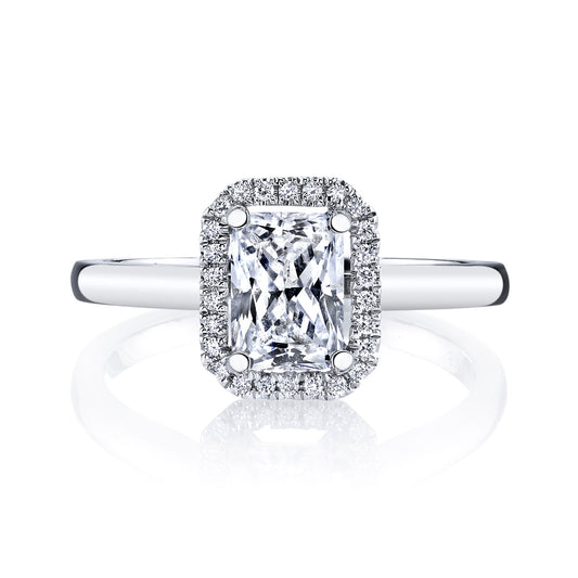Ladies Emerald Engagement Ring 26498
