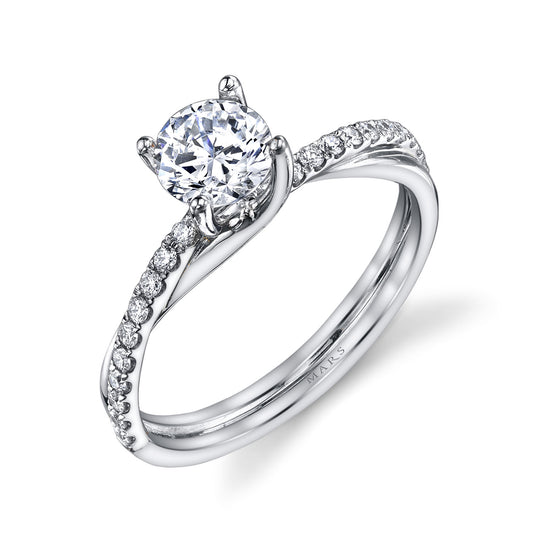 Ladies Round Engagement Ring 26509