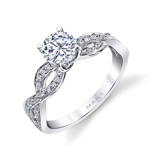 Ladies Round Engagement Ring 26534