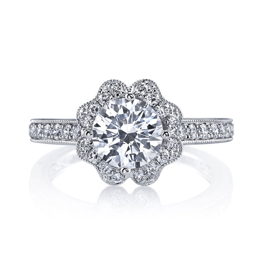 Ladies Round Engagement Ring 26549