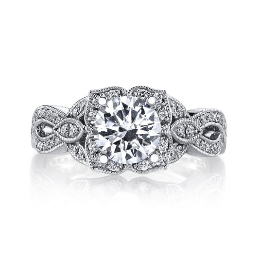 Ladies Round Engagement Ring 26592