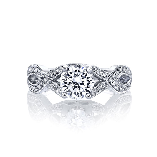 Ladies Round Engagement Ring 26696