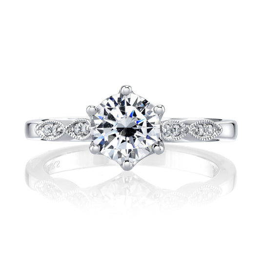 Ladies Round Engagement Ring 26698