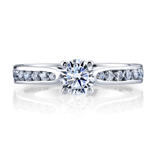 Ladies Round Engagement Ring 27043