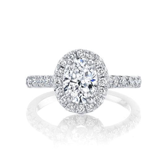Ladies Oval Engagement Ring 27080