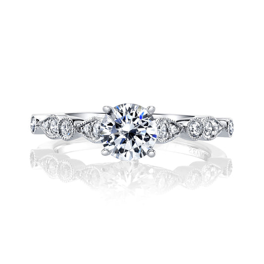 Ladies Round Engagement Ring 27130