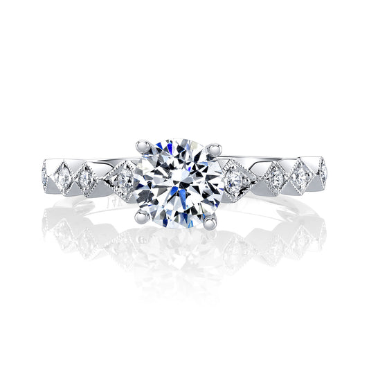 Ladies Round Engagement Ring 27131