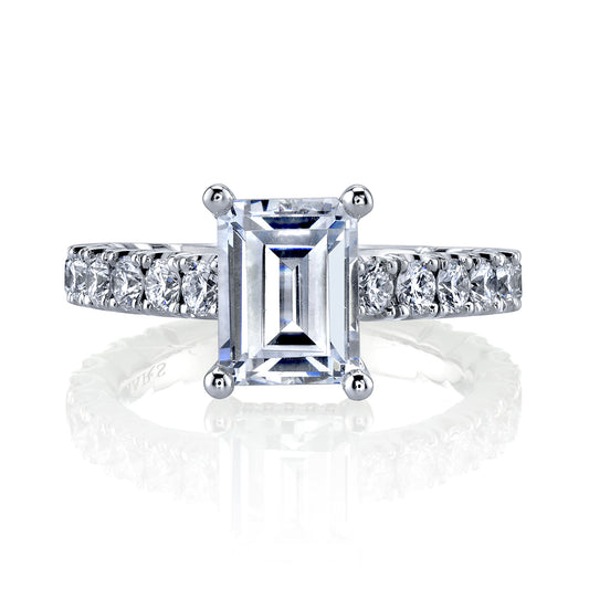 Ladies Emerald Engagement Ring 27149EM