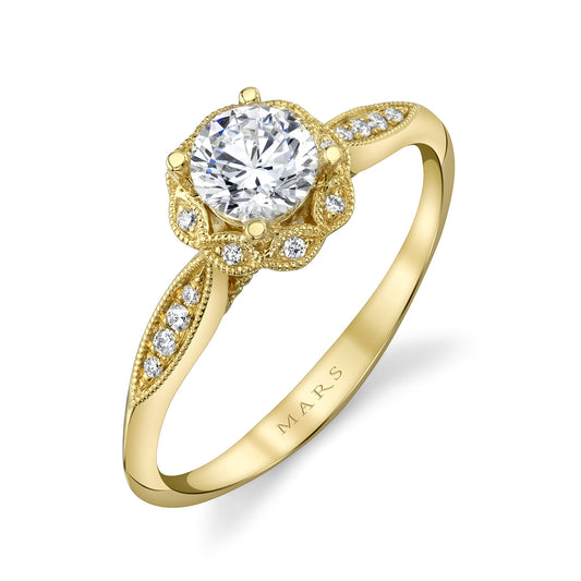 Ladies Round Engagement Ring 27150