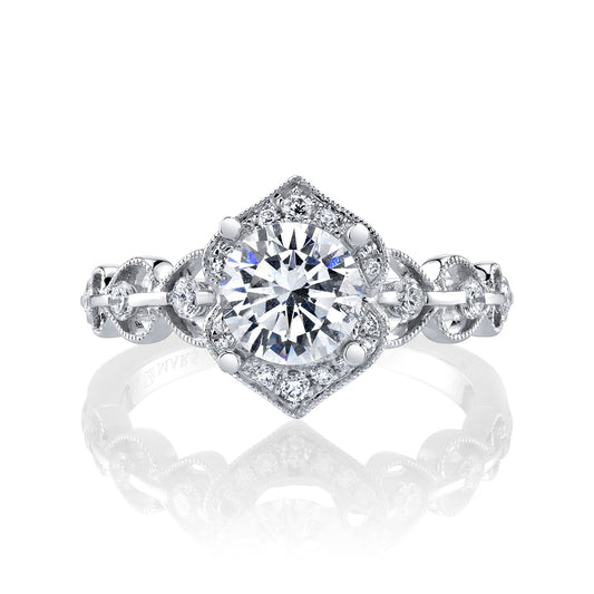 Ladies Round Engagement Ring 27158