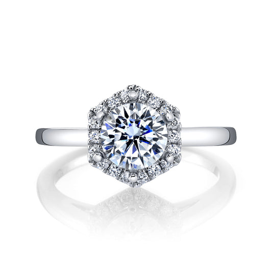 Ladies Round Engagement Ring 27183