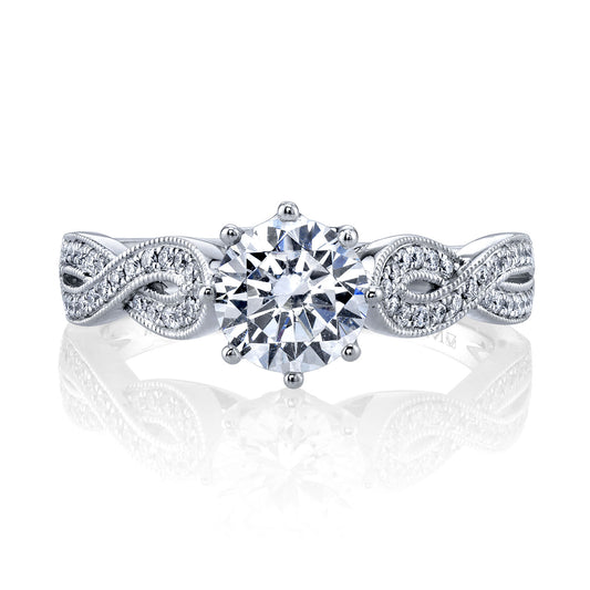 Ladies Round Engagement Ring 27185