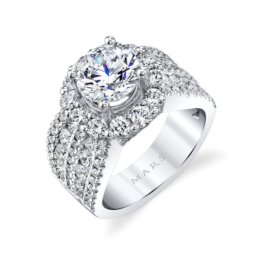 Ladies Round Engagement Ring 27196