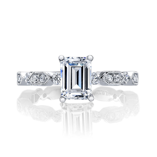 Ladies Emerald Engagement Ring 27214