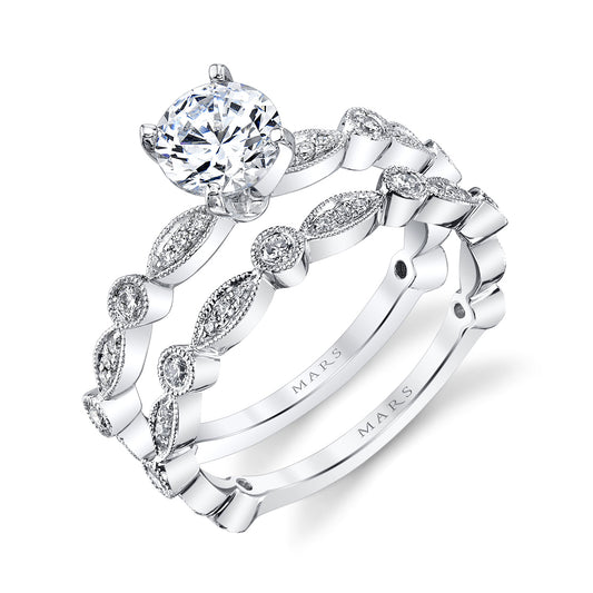 Ladies Round Engagement Ring 27218B